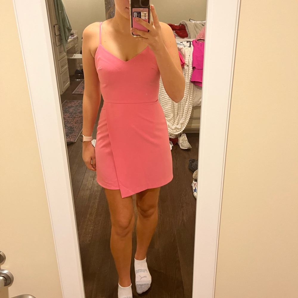 French Connection Light Pink Whisper V-Neck Envelope Dress
